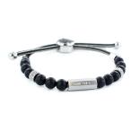 Yahoo! Yahoo!ショッピング(ヤフー ショッピング)Diesel ディーゼル メンズ シルバー ブラック ブレスレット 数珠 アクセサリー 男性 ブランド アクセ DX1151040 誕生日 プレゼント ランキング お祝い
