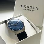 ショッピング文字盤カラー 腕時計 文字盤 青 メンズ 大学生 ブランド スカーゲン 薄型 革ベルト 時計 誕生日 プレゼント