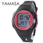 ヤマサ 万歩計 50年の歴史メーカー 正規品 歩数計時刻合わせ不要 電波で自動修正 腕時計タイプ デジタル 43mm ブラック レッド TM-510B-R 腕時計
