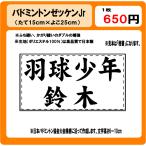 バドミントン　少年　ゼッケン　W25cm×H15cm　ぜっけん