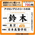 卓球 ゼッケン 用 プリント　シート