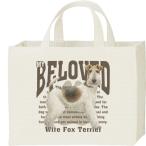 ワイヤーフォックステリア/キャンバスバッグ・スクエアカレッジバッグ