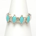 水色 フェイクストーン&ラインストーン トライバル リング レディース メンズ 指輪 アクセサリー f-er686