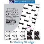 Galaxy S7 edge ケース 手帳型 スマホケース SC-02H SCV33 ひげ　かわいい sc02h scv33 ギャラクシー