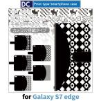 ショッピングgalaxy s7 edge ケース Galaxy S7 edge ケース 手帳型 スマホケース SC-02H SCV33 パターン 白黒 sc02h scv33 ギャラクシー