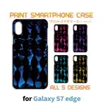 Galaxy S7 edge ケース カバー スマホケース SC-02H SCV33 パターン 写真 sc02h scv33 ギャラクシー 片面