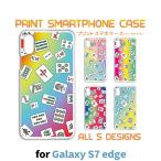 Galaxy S7 edge ケース カバー スマホケース SC-02H SCV33 麻雀 マージャン sc02h scv33 ギャラクシー 片面 / TK-820
