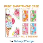 ショッピングgalaxy s7 edge ケース Galaxy S7 edge ケース カバー スマホケース SC-02H SCV33 花柄 sc02h scv33 ギャラクシー 片面 / TK-827