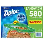 Ziplocジップロックサンドイッチバッグ（16.5cmx14.9cm）145枚入り4箱で580枚