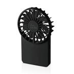 エレコム USB扇風機 充電可能 薄型ハンディ ネックストラップ付 ブラック FAN-U202BK