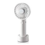 エレコム USB扇風機 小型ハンディ 充電用卓上スタンド付 ホワイト FAN-U204WH