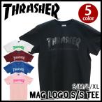 Tシャツ スラッシャー THRASHER 半袖 マグロゴ 箔 ロゴ 白 ブランド メンズ レディース 送料無料 旅行 レジャー フェス アウトドア