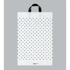 【300点】ポリ手提袋 カルチャーバッグ 水玉(グレー) 大 福助工業 00707349