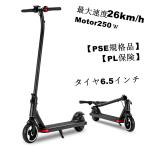 電動キックボード キックスケーター キックボード 【PL保険】【PSE規格品】 大人 6.5インチ 最大速度26km/h  Motor250ｗ 液晶モニター