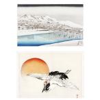 proceedx　名画 3145 絵画お値打ち２枚セット25　橋口五葉 幸野楳嶺　A3サイズ　送料無料　　アート インテリア 安い　値打ち