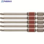 VESSEL 剛彩ビット 5本組 (片頭) アソート＋2×82mm  ▼143-8907 GS5P2082D  1パック