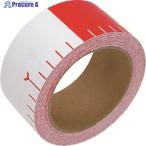 シンワ 貼付ロッド_合成紙製_50mm×25m_赤白20cm間隔  ▼147-7596 78192  1巻