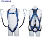 TSUYORON ライトハーネス ツインランヤード付き 伸縮式ノビロン(BK) 青 Mサイズ  ▼163-5104 TH-510-2NV93SV-OT-BL4-M-2R23-BX  1本