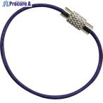 水本 キーワイヤーホルダー ワイヤー径1mm全長120mm パープル (1個入り)  ▼315-8622 B-2954  1袋