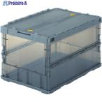 ショッピングトラスコ中山 TRUSCO オリコン 薄型折りたたみコンテナ スケルコン 50L ロックフタ付 透明ブラック 黒  ▼344-9432 TSK-C50B BK  1個