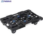 TRUSCO 樹脂製平台車  ルートバンメッシュタイプ 615X415 オール自在 黒  ▼362-9554 MPK-600J-BK  1台