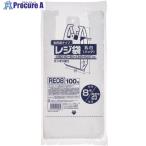 ジャパックス レジ袋(乳白)省資源 ベロ付きブロック・エンボス 関東8号/関西25号 100枚 厚み0.011mm  ▼453-6023 RE08  1冊
