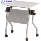 TOKIO 天板跳上式並行スタック会議テーブル(パネル付) 700×500mm 天板色:ホワイト  ■▼491-9696 NTA-N750P-W  1台