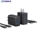 Anker USB充電器 Charger (20W、 2-port) with USB-C ＆ USB-C ケーブル 2個セット ブラック  ▼663-8461 B2348112  1S