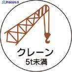 ユニット 作業管理関係ステッカー クレーン5t未満 PPステッカ 35Ф 2枚入  ▼739-3431 370-88  1組