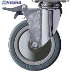 ハンマー プレート式 自在 キャスター 52X52(62X62) トータルロック ゴム(ベアリング入)車 125mm 中荷重  ▼814-0695 915M-RB125  1個