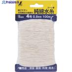 シンワ 純綿水糸 カード巻 4号 0.8mm100m  ▼816-4563 78489  1個