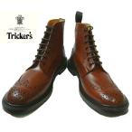 Tricker's トリッカーズ ウィングチップ カントリー ブーツ ブラウン