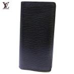 ルイ・ヴィトン エピ ポルトフォイユ・ブラザ  二つ折り 長財布 M60622 黒 【329257】