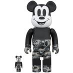 BE@RBRICK BAPE(R) MICKEY MOUSE MONOTONE Ver. 100％ & 400％