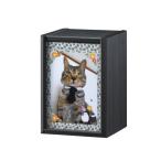 ペット 仏壇 メモリアルボックス 骨壺 3寸 対応 写真 遺影 お骨 納め おしゃれ ボックス シンプル 木目調