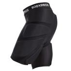 [Bodyprox] Pro tech tib накладка ввод шорты сноуборд, skate . лыжи для, бедра,... хвост ....3D защита (S) черный 