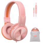 SIMOLIO девушки проводной наушники Mike имеется 85dB 94dB 104dB громкость ограничение складной легкий headset доля Jack &amp;ba