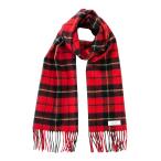 [matti totti] スカーレット × ブラック カシミヤ マフラー カシミア マフラー 大判 厚手 メンズ チェック柄 チェック ストール 1