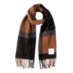 [matti totti] ブラウン×ブラック カシミヤ マフラー カシミア マフラー 大判 厚手 メンズ チェック柄 チェック ストール 100 男