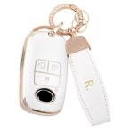  Roo mi- чехол для ключей согласовано Toyota laiz Daihatsu Rocky новая модель жесткий to ключ покрытие ( обе стороны раздвижная дверь, белый )