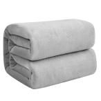 Hansleep 毛布 シングル 夏用 ブランケット 100x140cm アイスグレー マイクロファイバー 柔らかく肌触り フランネル 洗える 静電防
