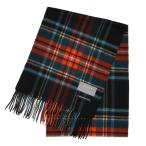 [バイヤー] ピュア カシミヤ 100％ チェック マフラー 全19柄〜【メンズ レディース】 カシミア チェック柄 厚手 大判 (ロイヤルブラック)