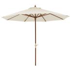 taka шоу навес дерево зонт 2.7m бежевый кривошип есть уличный Cafe УФ фильтр натуральное дерево полиэстер PAS-27BCR