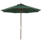 taka шоу навес дерево зонт 2.7m зеленый кривошип есть уличный Cafe УФ фильтр натуральное дерево полиэстер PAS-27GCR