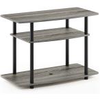 flino(Furinno) ТВ-тумба 3 уровень 32 дюймовый телевизор соответствует French дуб серый / черный высота 59× ширина 80× глубина 40cm Turn-N-Tube