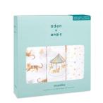 aden + anais エイデンアンドアネイ おくるみ 2022年干支 寅 3枚セット 120×120cm モスリンコットン スワドル 新生児 出産