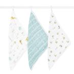 aden + anais エイデンアンドアネイ ガーゼタオル イヤーオブスネーク 3枚セット 30×30cm モスリンコットン ループ付き WCADA