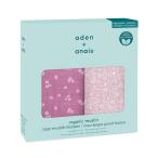 aden + anais(エイデンアンドアネイ) オーガニック コットン おくるみ スワドル 2枚入り ヘリテージ フローラル 120×120cm 通