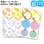サッカー 色紙シール 12柄×3組 寄せ書き 寄せ書きシール 卒業 卒部 卒団 少年サッカー スポーツ少年団 スポ少