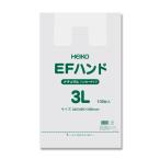 レジ袋 100枚 EFハンド ビニール袋 3L ナチュラル (半透明) シモジマ HEIKO